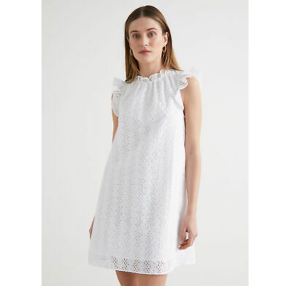 & Other Stories Dresses & Skirts - Paris Atelier & other stories white eyelet mini cotton dress Sz 8